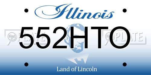 552HTO Illinois License Plate