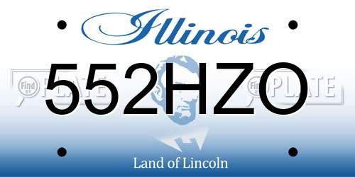 552HZO Illinois License Plate