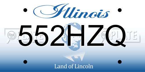 552HZQ Illinois License Plate