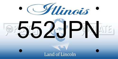 552JPN Illinois License Plate