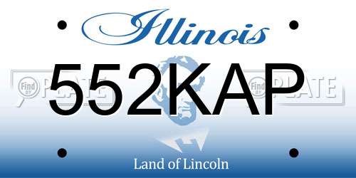 552KAP Illinois License Plate