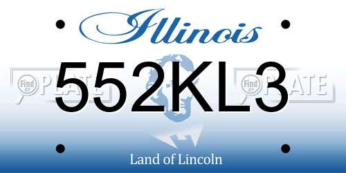 552KL3 Illinois License Plate