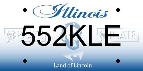 552KLE Illinois License Plate