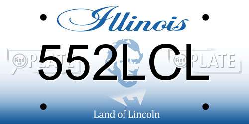 552LCL Illinois License Plate