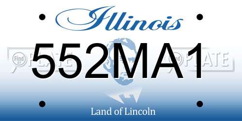 552MA1 Illinois License Plate