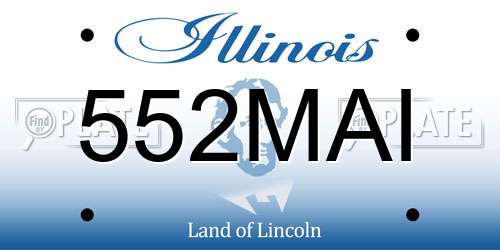 552MAI Illinois License Plate