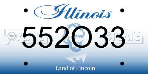 552O33 Illinois License Plate