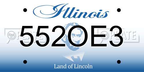 552OE3 Illinois License Plate