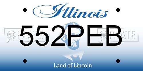 552PEB Illinois License Plate