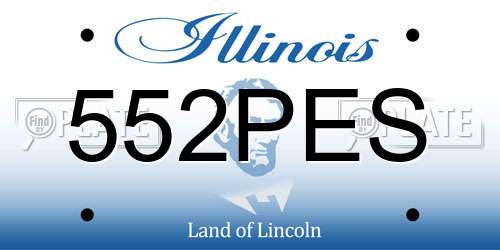 552PES Illinois License Plate