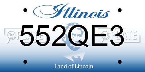 552QE3 Illinois License Plate
