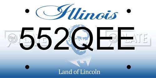 552QEE Illinois License Plate