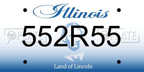 552R55 Illinois License Plate
