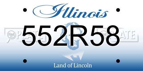 552R58 Illinois License Plate