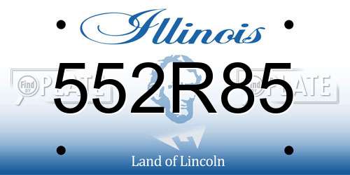 552R85 Illinois License Plate