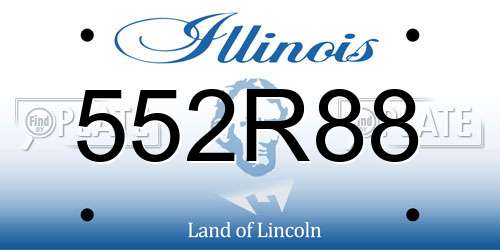 552R88 Illinois License Plate