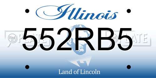 552RB5 Illinois License Plate