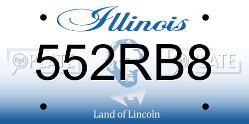 552RB8 Illinois License Plate