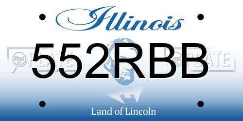 552RBB Illinois License Plate
