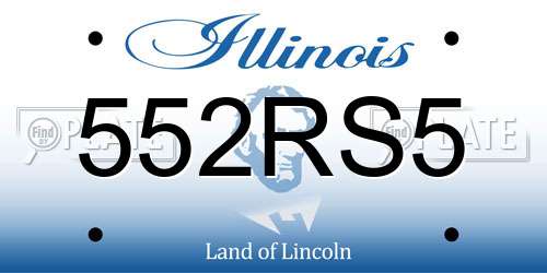 552RS5 Illinois License Plate