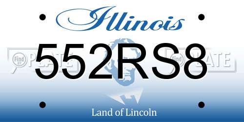 552RS8 Illinois License Plate