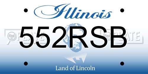 552RSB Illinois License Plate