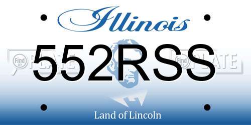552RSS Illinois License Plate
