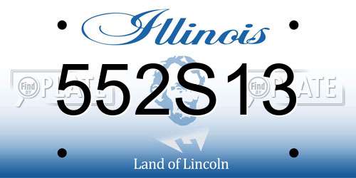 552S13 Illinois License Plate