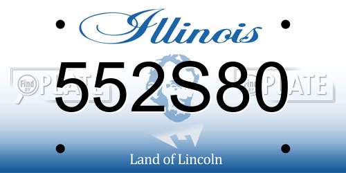 552S80 Illinois License Plate