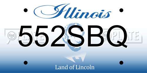 552SBQ Illinois License Plate