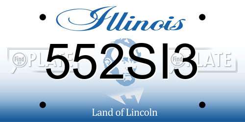 552SI3 Illinois License Plate