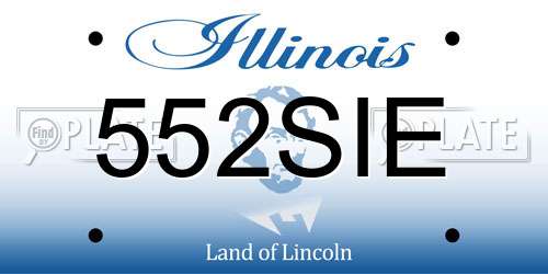 552SIE Illinois License Plate