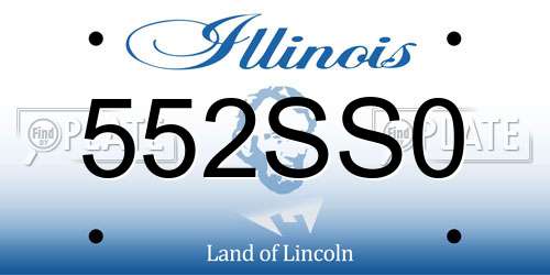 552SS0 Illinois License Plate
