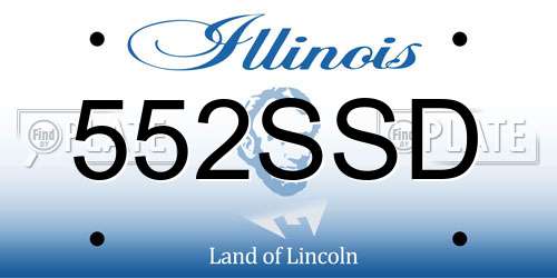 552SSD Illinois License Plate