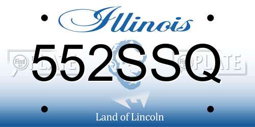 552SSQ Illinois License Plate