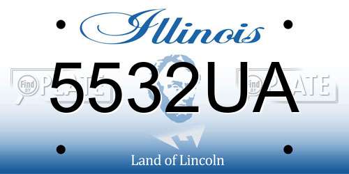 5532UA Illinois License Plate
