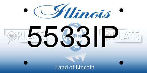 5533IP Illinois License Plate