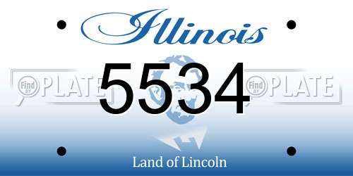 5534 Illinois License Plate
