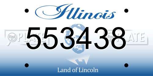 553438 Illinois License Plate