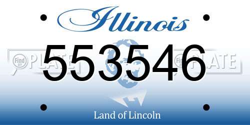 553546 Illinois License Plate