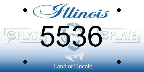 5536 Illinois License Plate