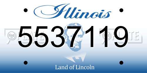 5537119 Illinois License Plate