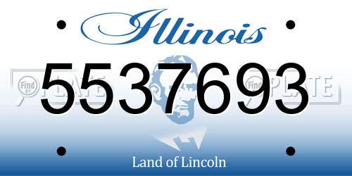 5537693 Illinois License Plate