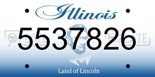5537826 Illinois License Plate
