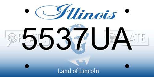 5537UA Illinois License Plate