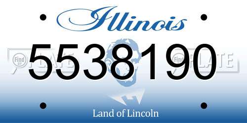 5538190 Illinois License Plate