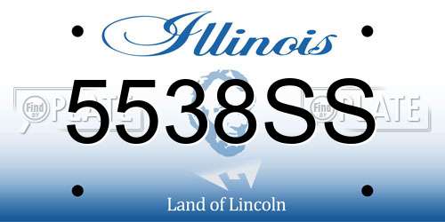 5538SS Illinois License Plate