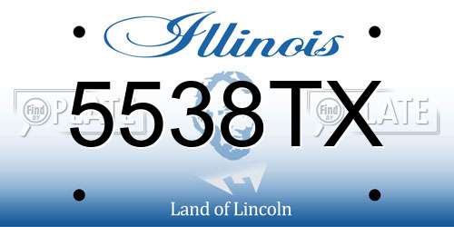 5538TX Illinois License Plate