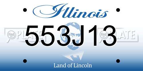 553J13 Illinois License Plate