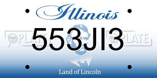 553JI3 Illinois License Plate